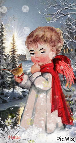 Angel. Winter - GIF animado gratis
