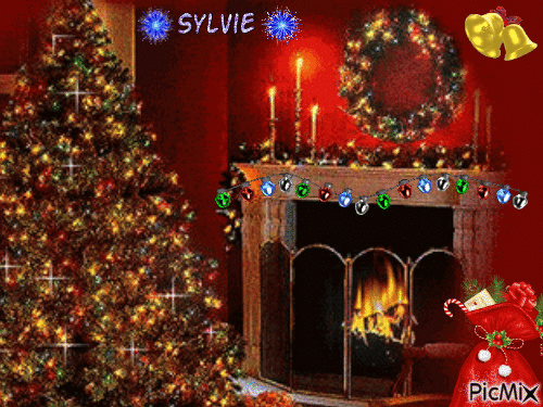 couronne de Noel ma creation a partager sylvie - Free animated GIF