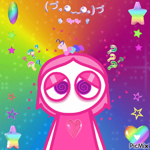 Spin around in the the rainbow void. - GIF animado gratis