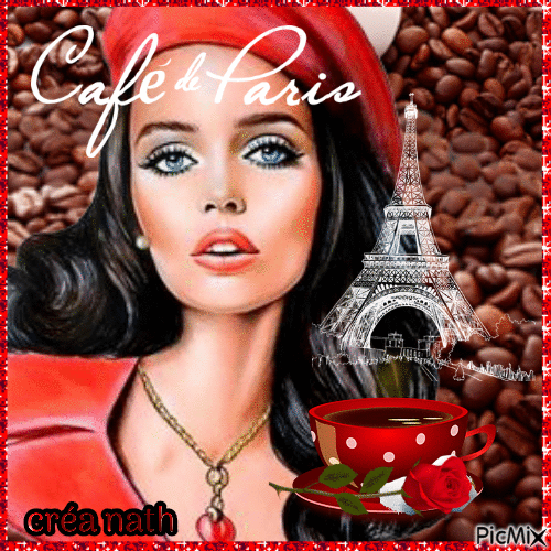 Un bon café à Paris - GIF animasi gratis