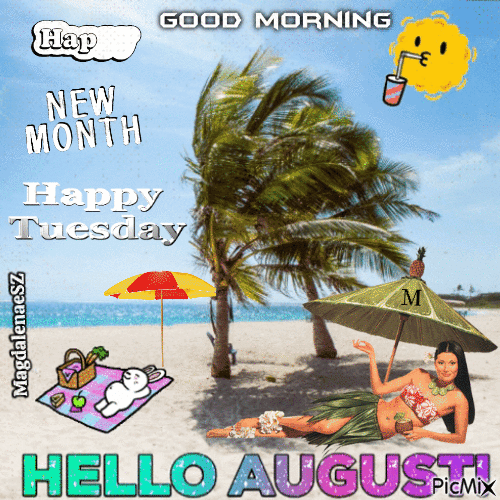HELLO AUGUST - Free animated GIF
