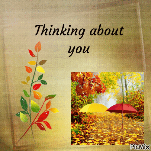 Thinking about you / autumn thoughts - Gratis animeret GIF