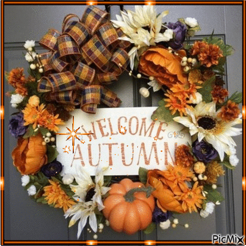 welcome autumn - GIF animado gratis