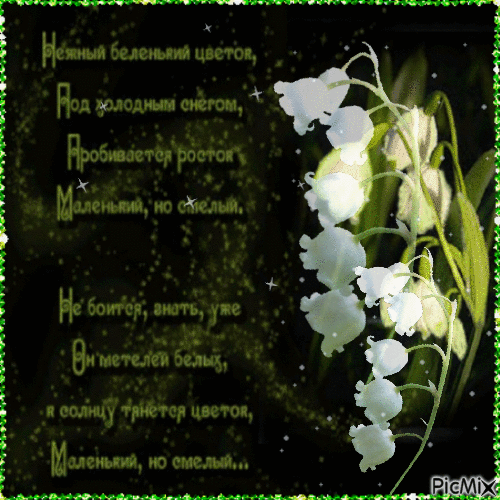 Нежный беленький цветок - Ingyenes animált GIF