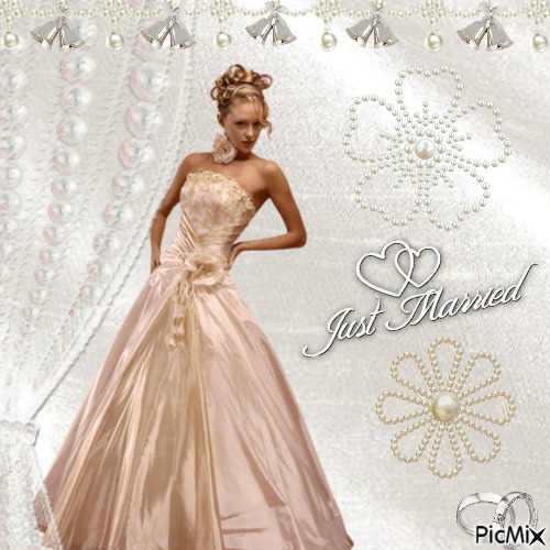 That Beige Wedding Gown - Free PNG