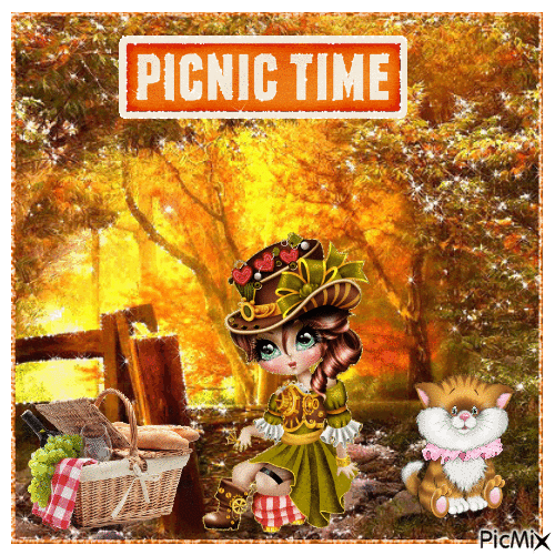 Autumn Picnic Time - GIF เคลื่อนไหวฟรี