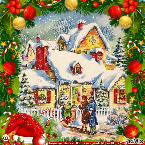 Χριστούγεννα_Christmas_It's The Most Wonderful Time Of The Year Facebook Page - Bezmaksas animēts GIF