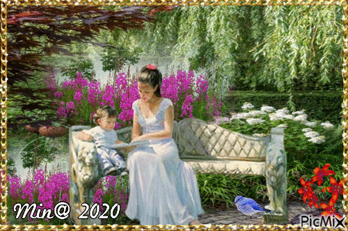 Min@    kvinna och barn 2020.08.31 - GIF animé gratuit