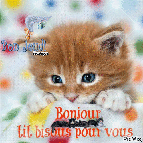 bonjour tit bisous pour vous - Бесплатный анимированный гифка