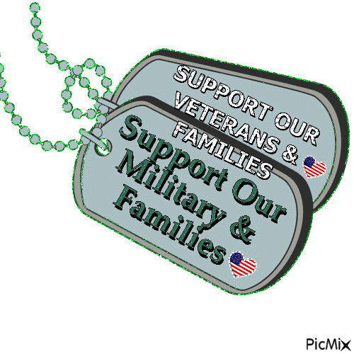 Support Our Armed Forces, Veterans  & Families - GIF animado grátis