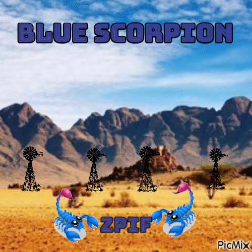 Blue Scorpion - Free animated GIF