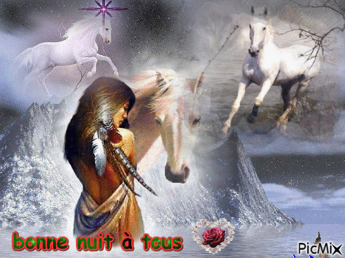 indienne chevaux - Free animated GIF