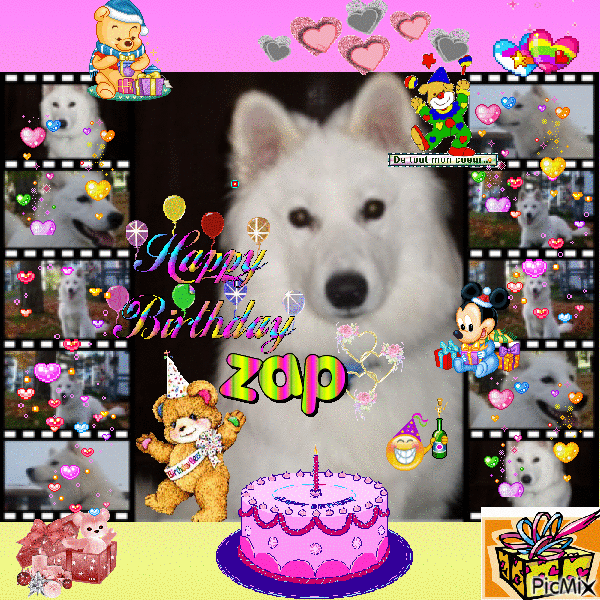 anniversaire de zap - Darmowy animowany GIF
