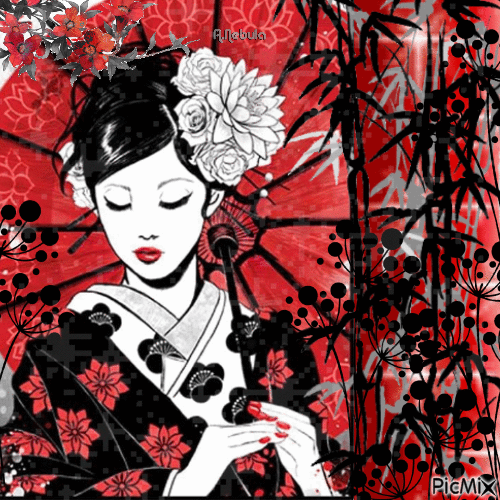 Geisha-contest - GIF animado grátis