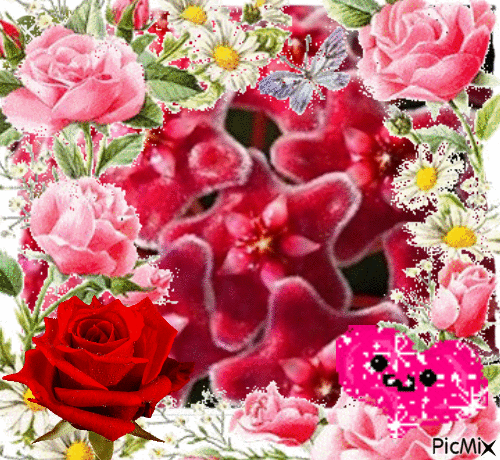 Bouquet de fleurs - Ingyenes animált GIF
