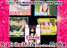 Les marques des mew mew- Erika3622 - Бесплатный анимированный гифка