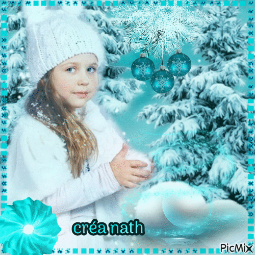 L'enfant et la neige,concours - GIF animé gratuit