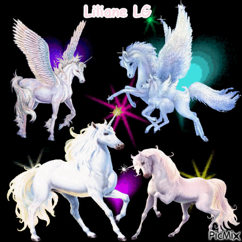 Licornes et Pégases 2 - Бесплатный анимированный гифка