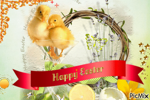 Happy Easter!🙂🐰🐰 - GIF animasi gratis