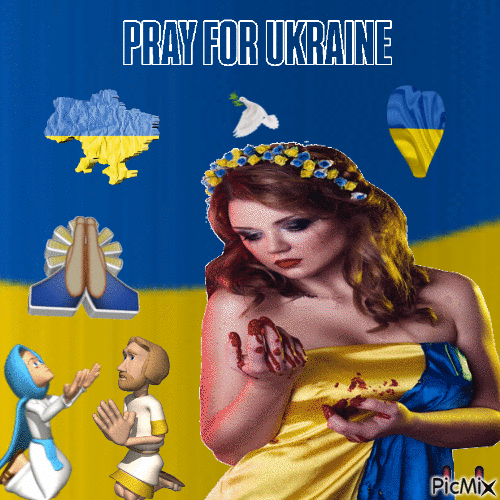 Pray For Ukraine - Ingyenes animált GIF