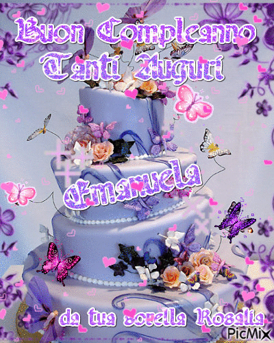 buon compleanno Emanuela - GIF animado gratis