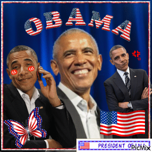 President Obama - Бесплатный анимированный гифка