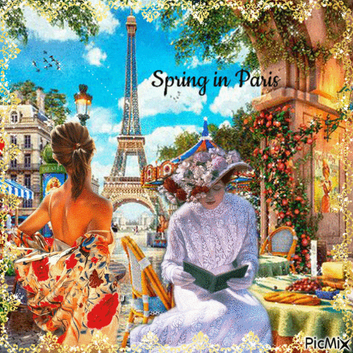 Spring in Paris. - GIF animado grátis