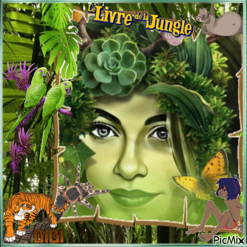 Dans la jungle - 無料のアニメーション GIF