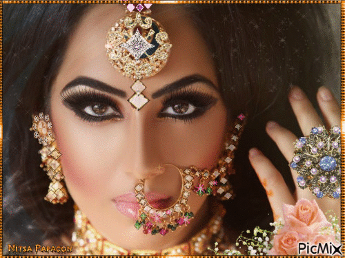 Indian princess face.❤ - Animovaný GIF zadarmo