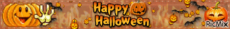 Bannière Joyeux Halloween - GIF เคลื่อนไหวฟรี