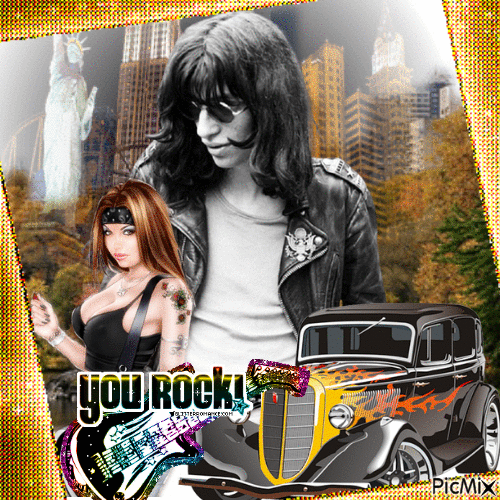 Joey Ramone - Nemokamas animacinis gif
