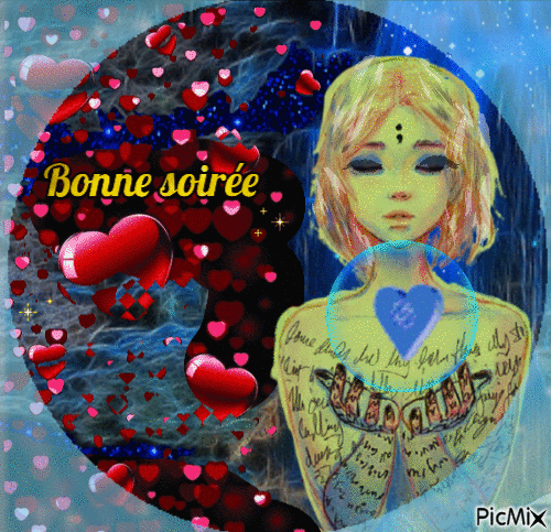 Petite bulle d'amour...bonne soirée - Бесплатный анимированный гифка