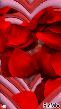 Corazón de pétalos - Darmowy animowany GIF