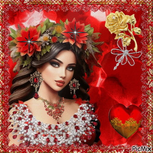 beauty in red - Gratis animerad GIF