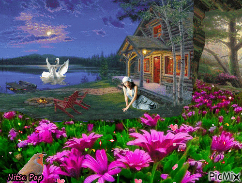 A night at the cottage❤ - Darmowy animowany GIF