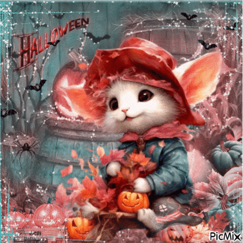 Halloween Kitty - Ingyenes animált GIF