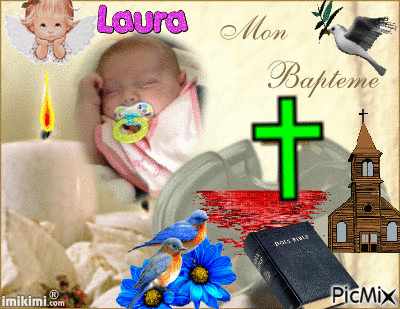 le baptême de Laura - Δωρεάν κινούμενο GIF