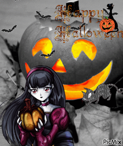 titre : halloween en avance - Безплатен анимиран GIF