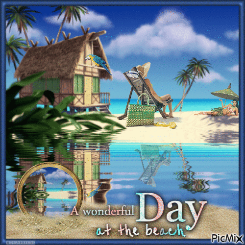 A wonderful Day at the beach - GIF animate gratis