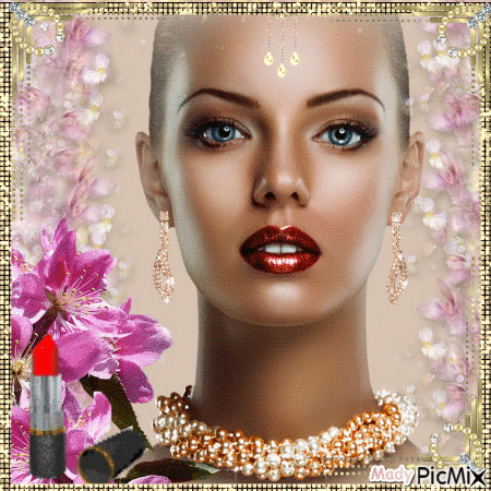 Femme à bijoux - Безплатен анимиран GIF