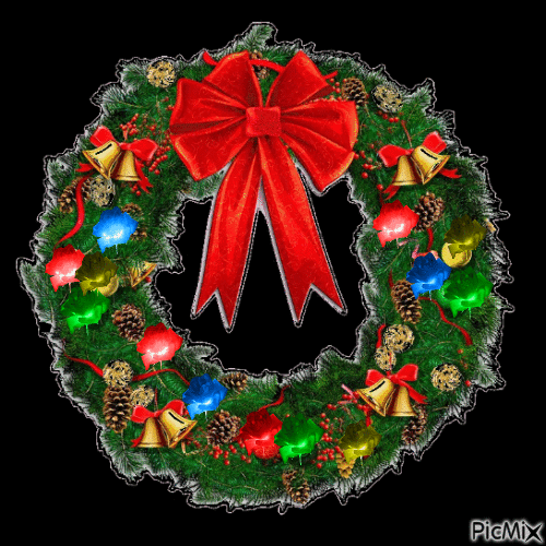 Christmas Wreath - Darmowy animowany GIF