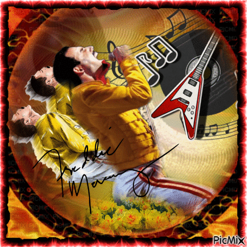 Freddie Mercury - Gratis geanimeerde GIF
