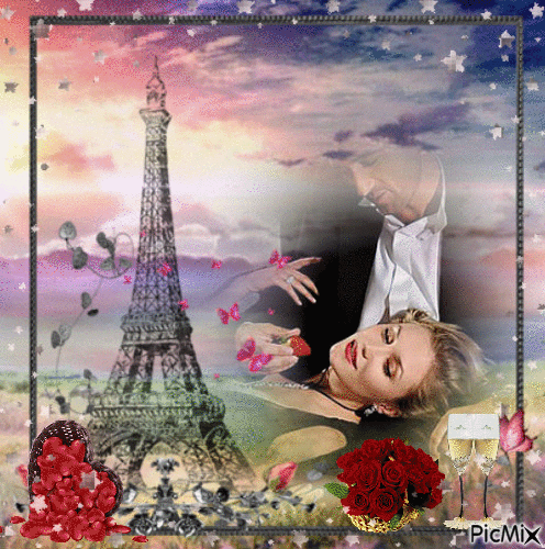 Amor en Paris... - GIF animado gratis