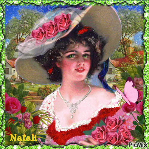 Victorian Lady In Floral Hat