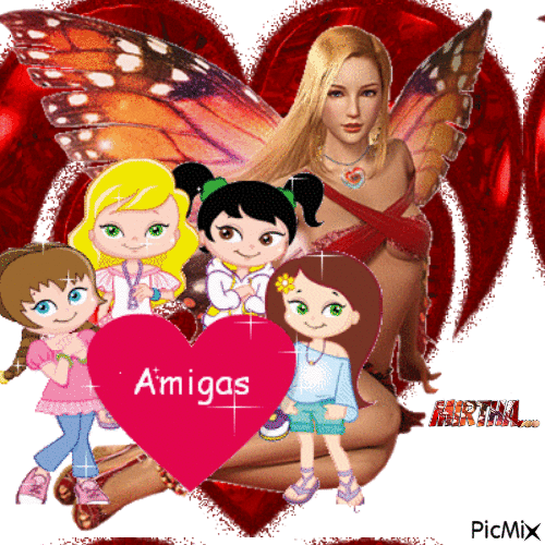 Amigas - Бесплатный анимированный гифка