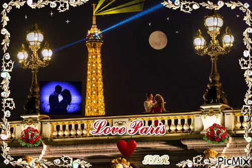 LOVE IN PARIS - Бесплатный анимированный гифка