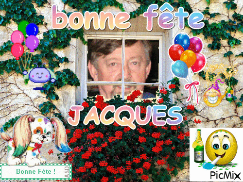 bonne fête jacques - Бесплатный анимированный гифка