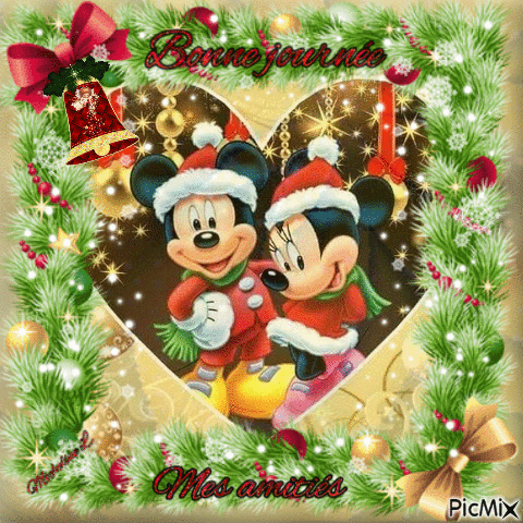 Mickey et Minnie Noel - Gratis geanimeerde GIF