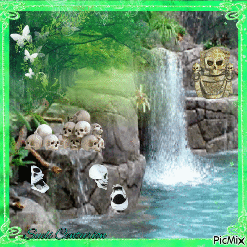 Lago do jardim dos crânios - 無料のアニメーション GIF