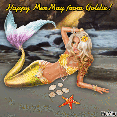 Happy MerMay from Goldie (updated) - Zdarma animovaný GIF